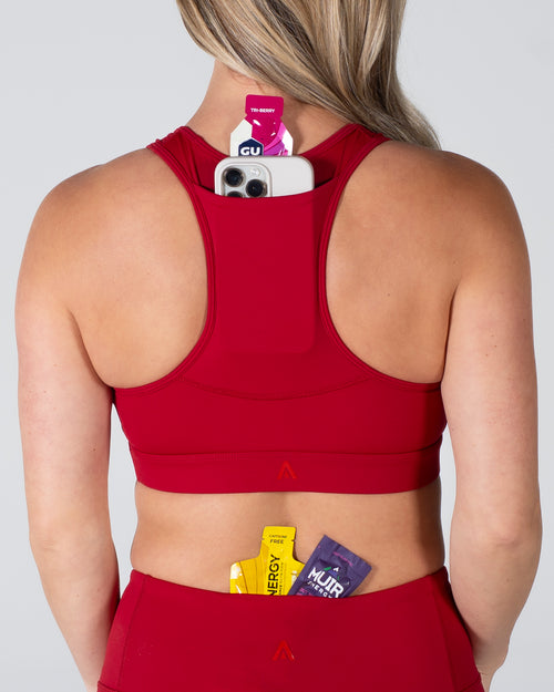 Velocity Energy Pocket Bra - Ruby