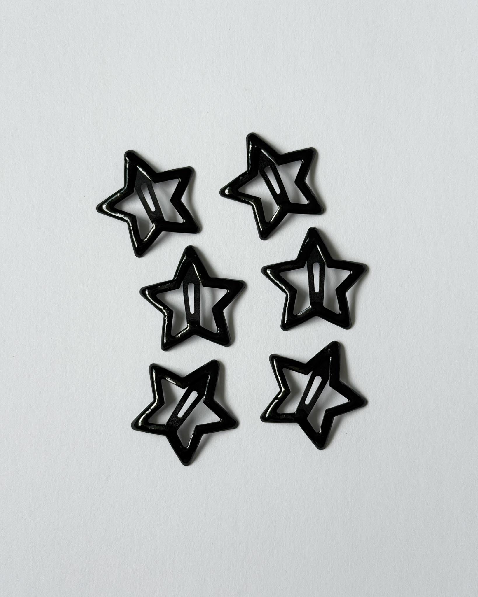 Star Hair Clips (set of six) - Midnight