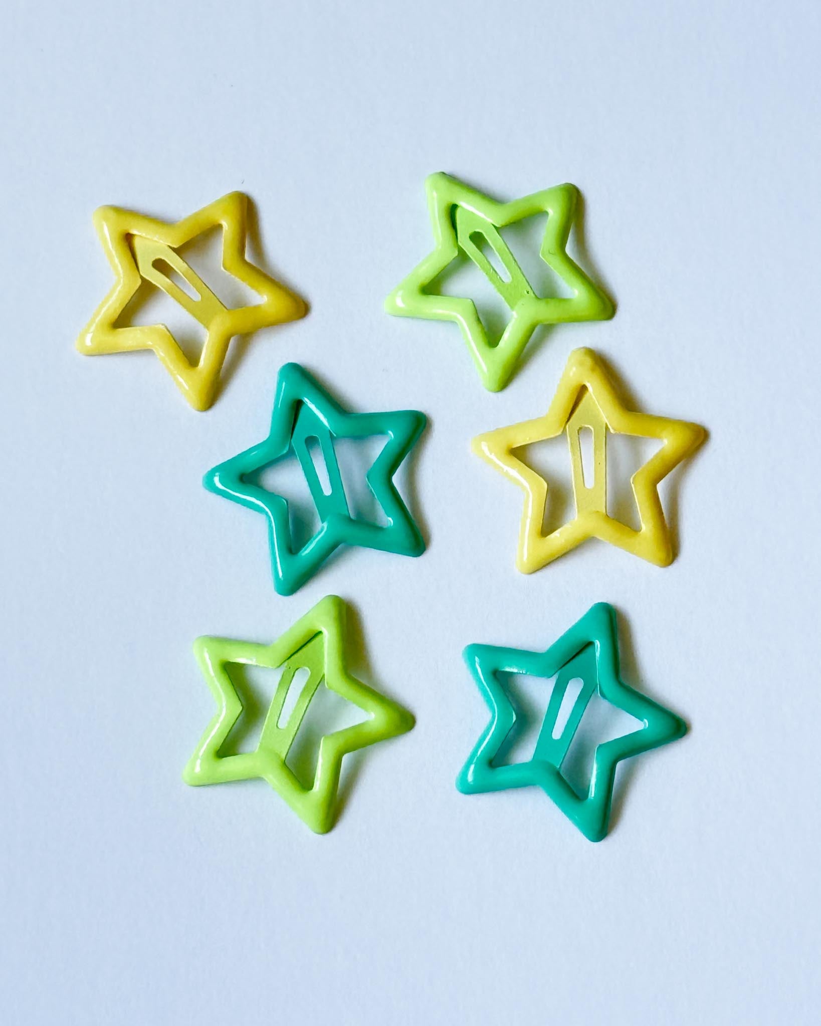Star Hair Clips (set of six) - Island Vibes