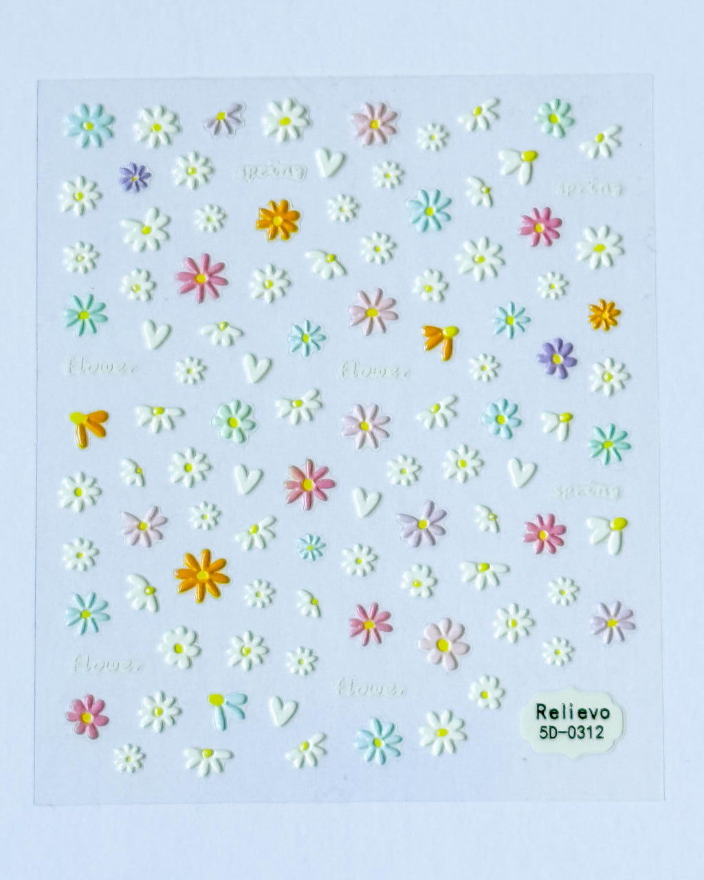 Nail Stickers (one sheet)- Pastel