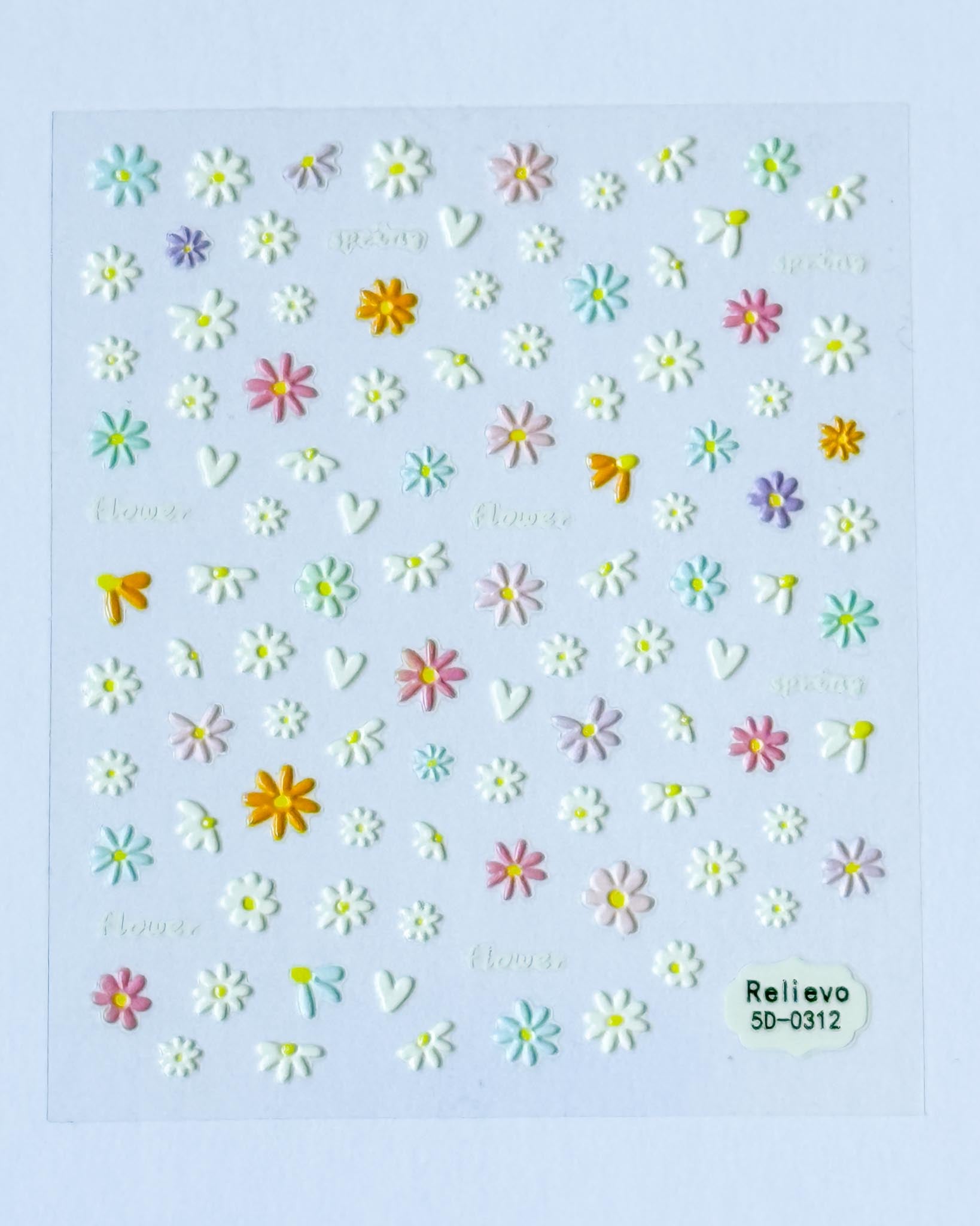 Nail Stickers (one sheet)- Pastel