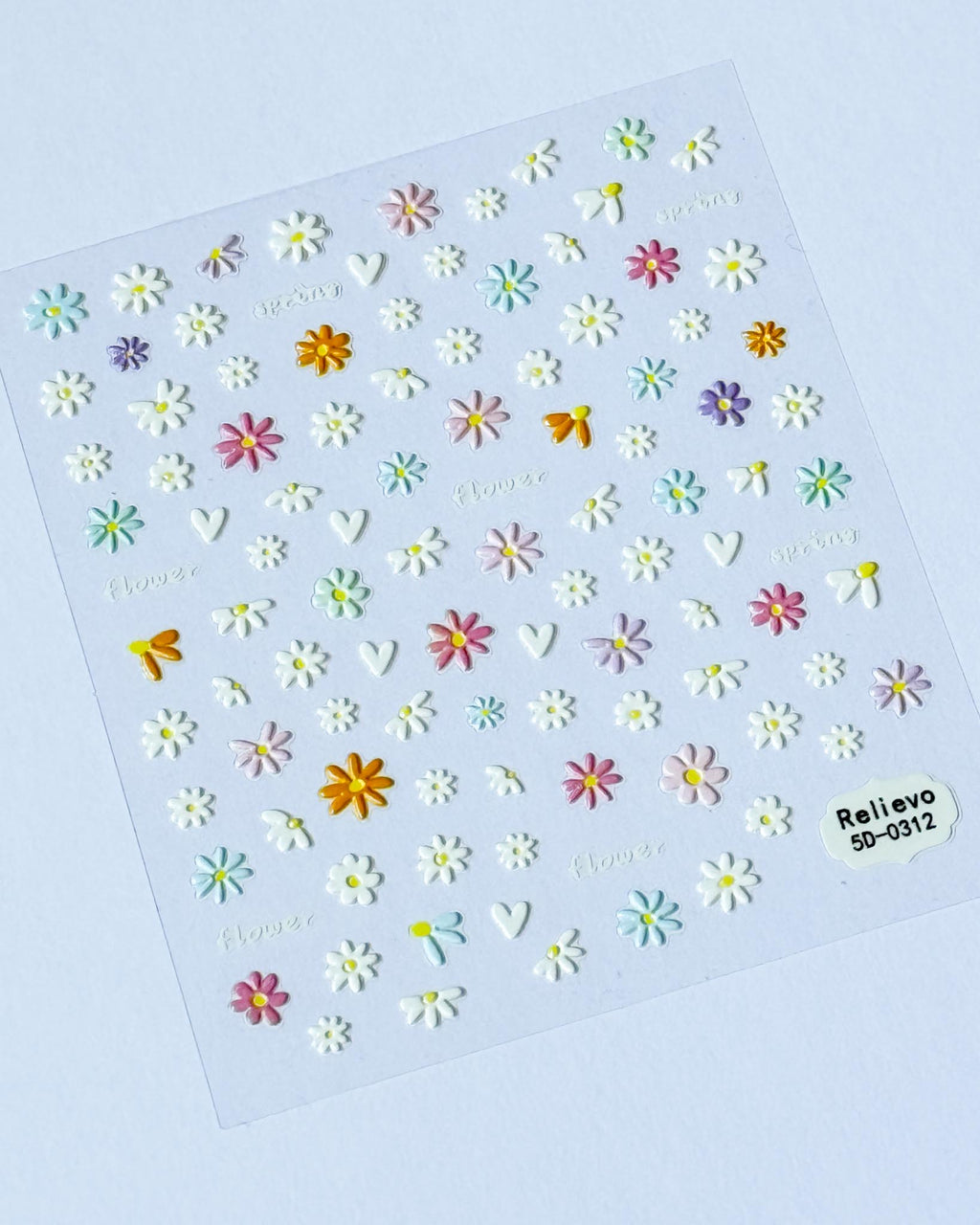 Nail Stickers (one sheet)- Pastel
