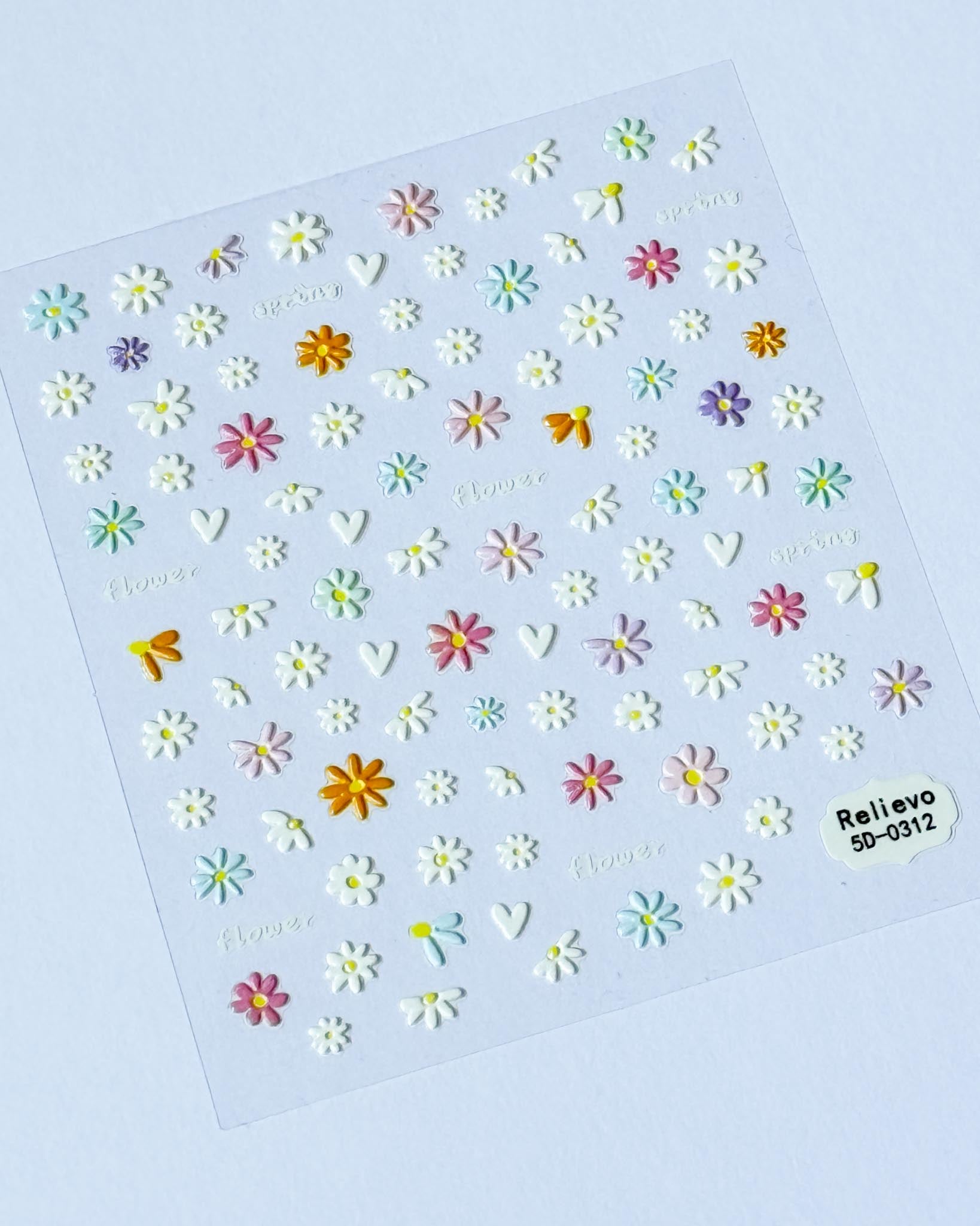Nail Stickers (one sheet)- Pastel