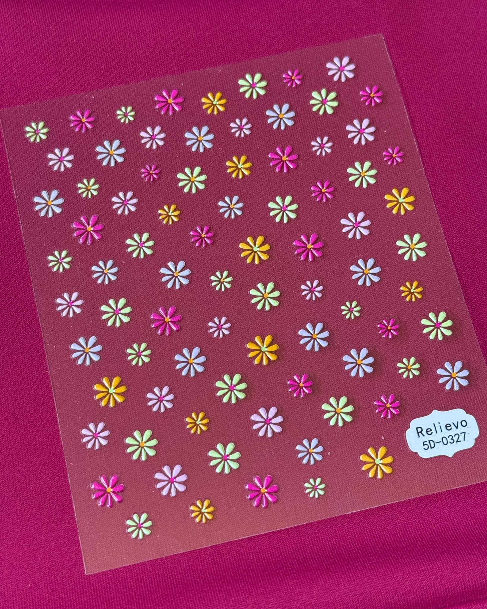 Nail Stickers (one sheet)- Magenta