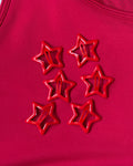 Star Hair Clips (set of six) - Firecracker
