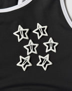 Star Hair Clips (set of six) - Icicle