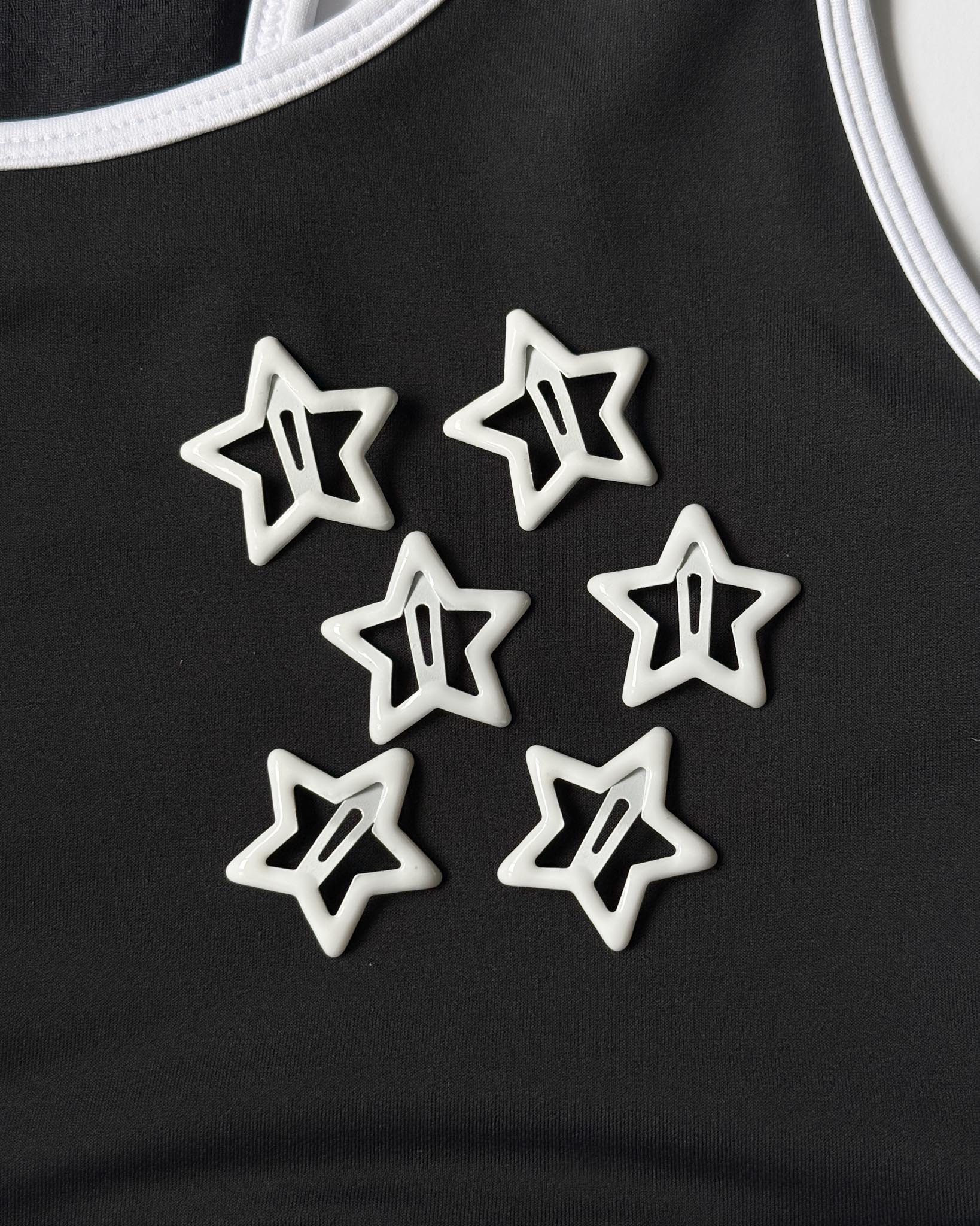 Star Hair Clips (set of six) - Icicle