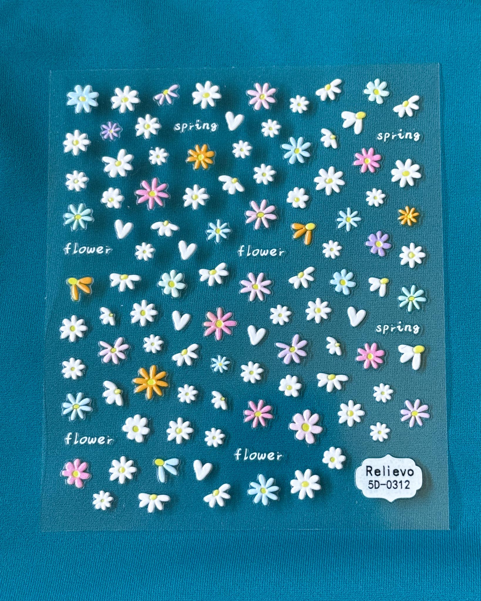 Nail Stickers (one sheet)- Pastel