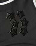 Star Hair Clips (set of six) - Midnight