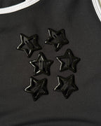 Star Hair Clips (set of six) - Midnight