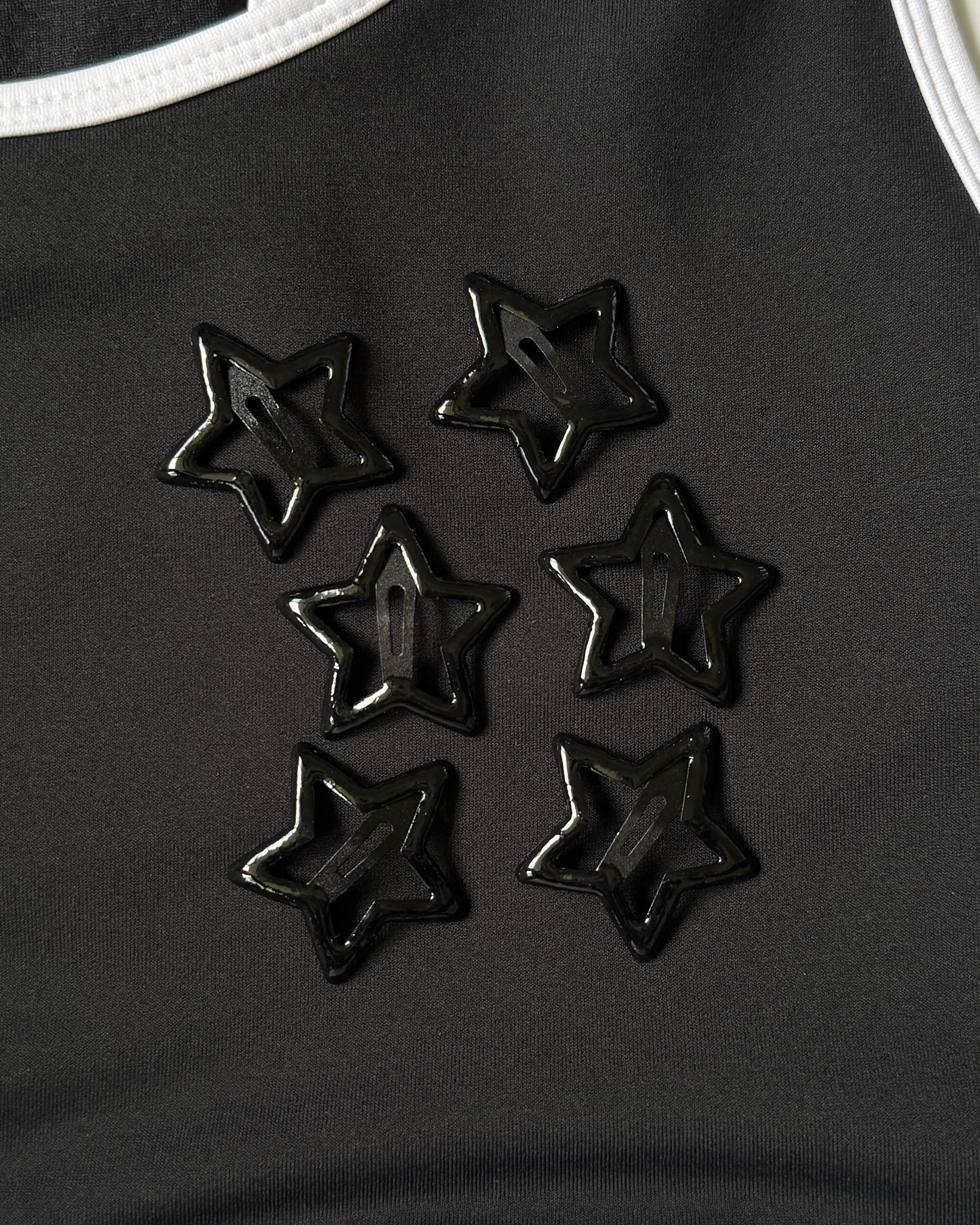 Star Hair Clips (set of six) - Midnight